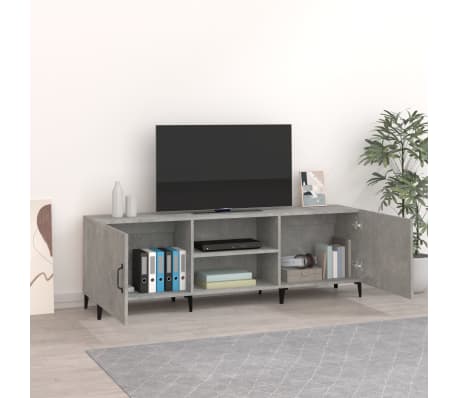 vidaXL TV skř&iacute;ňka betonově &scaron;ed&aacute; 150 x 30 x 50 cm kompozitn&iacute; dřevo