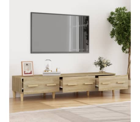vidaXL Tv-meubel 150x34,5x30 cm bewerkt hout sonoma eikenkleurig