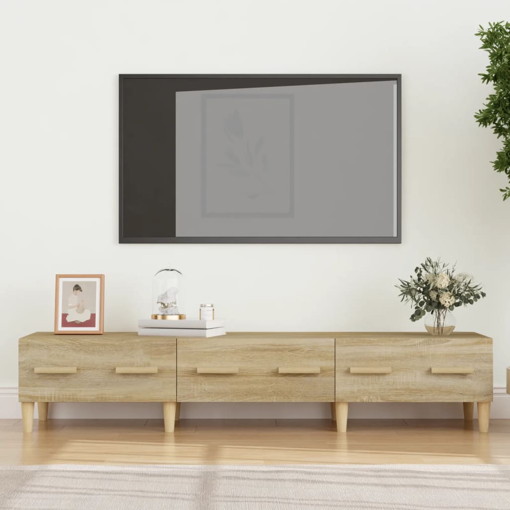 vidaXL Comodă TV, stejar sonoma, 150x34,5x30 cm, lemn compozit