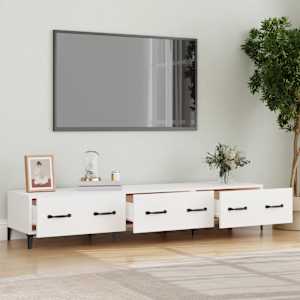TV skříňka bílá 150 x 34,5 x 30 cm kompozitní dřevo - obrázek 3