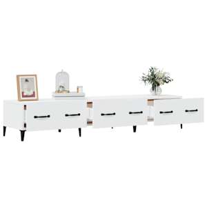 TV skříňka bílá 150 x 34,5 x 30 cm kompozitní dřevo - obrázek 4