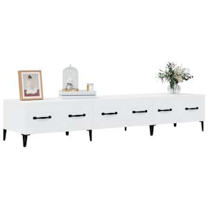 TV skříňka bílá 150 x 34,5 x 30 cm kompozitní dřevo - obrázek 5