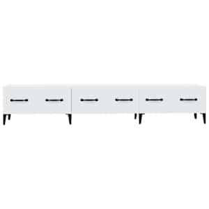 TV skříňka bílá 150 x 34,5 x 30 cm kompozitní dřevo - obrázek 6