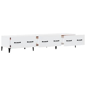TV skříňka bílá 150 x 34,5 x 30 cm kompozitní dřevo - obrázek 7