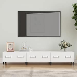TV skříňka bílá 150 x 34,5 x 30 cm kompozitní dřevo - obrázek 1