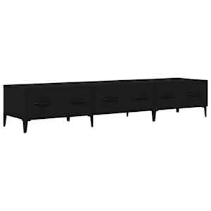 TV skříňka černá 150 x 34,5 x 30 cm kompozitní dřevo - obrázek 2