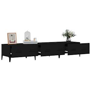 TV skříňka černá 150 x 34,5 x 30 cm kompozitní dřevo - obrázek 5