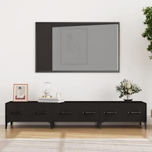 TV skříňka černá 150 x 34,5 x 30 cm kompozitní dřevo - obrázek 1