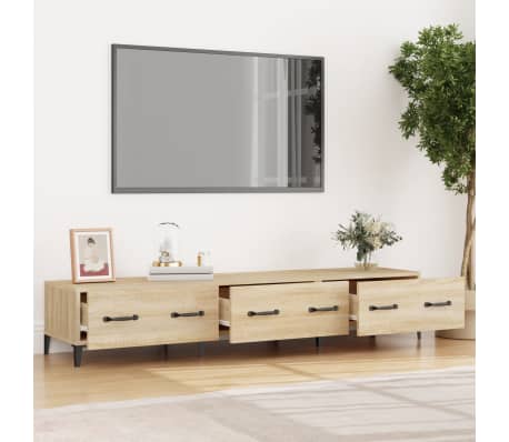 vidaXL Tv-b&auml;nk sonoma-ek 150x34,5x30 cm konstruerat tr&auml;