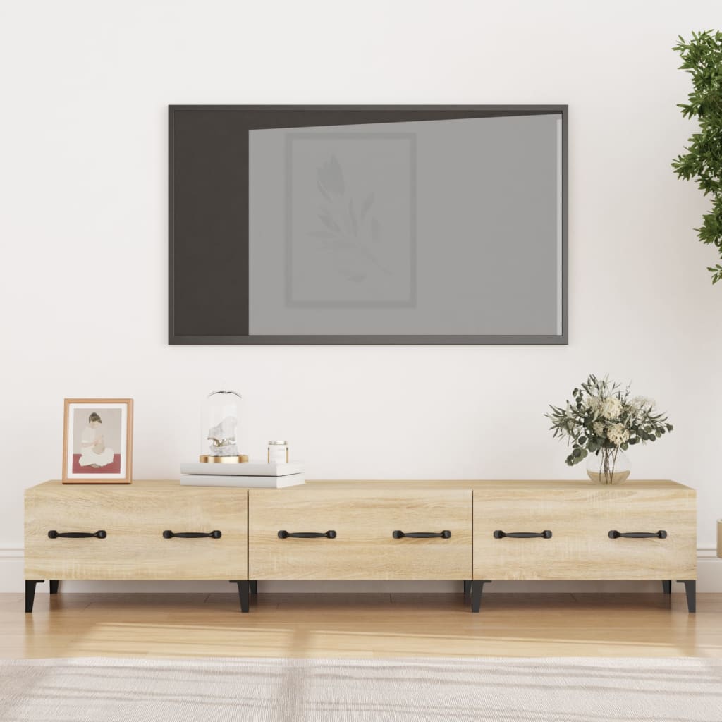 vidaXL Meuble TV Chêne sonoma 150x34,5x30 cm Bois d'ingénierie