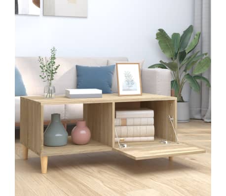 vidaXL Table basse Chêne sonoma 89,5x50x40 cm Bois d'ingénierie