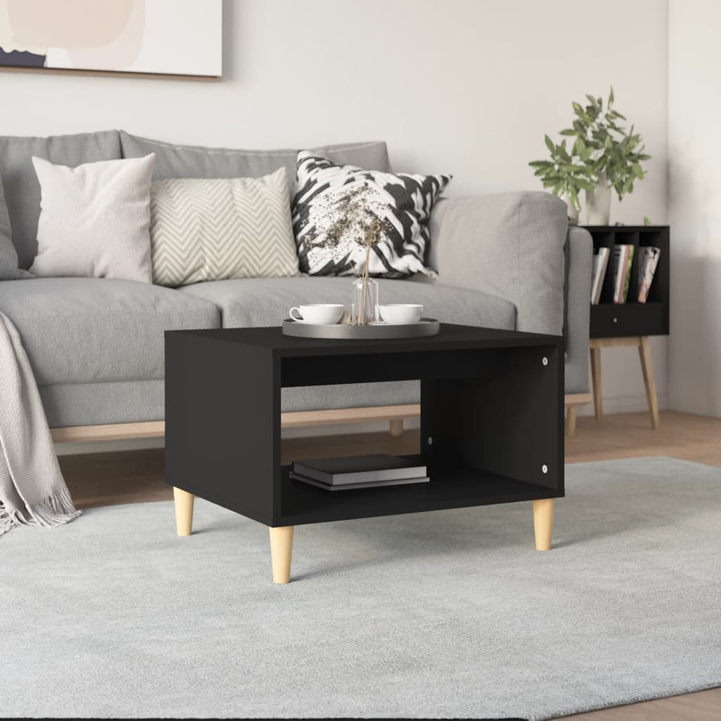 vidaXL Couchtisch Schwarz 60x50x40 cm Holzwerkstoff