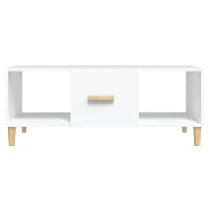 Konferenční stolek bílý 102 x 50 x 40 cm kompozitní dřevo - obrázek 3