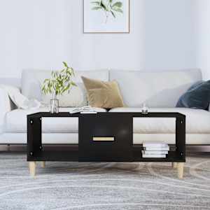 Klubska mizica črna 102x50x40 cm inženirski les