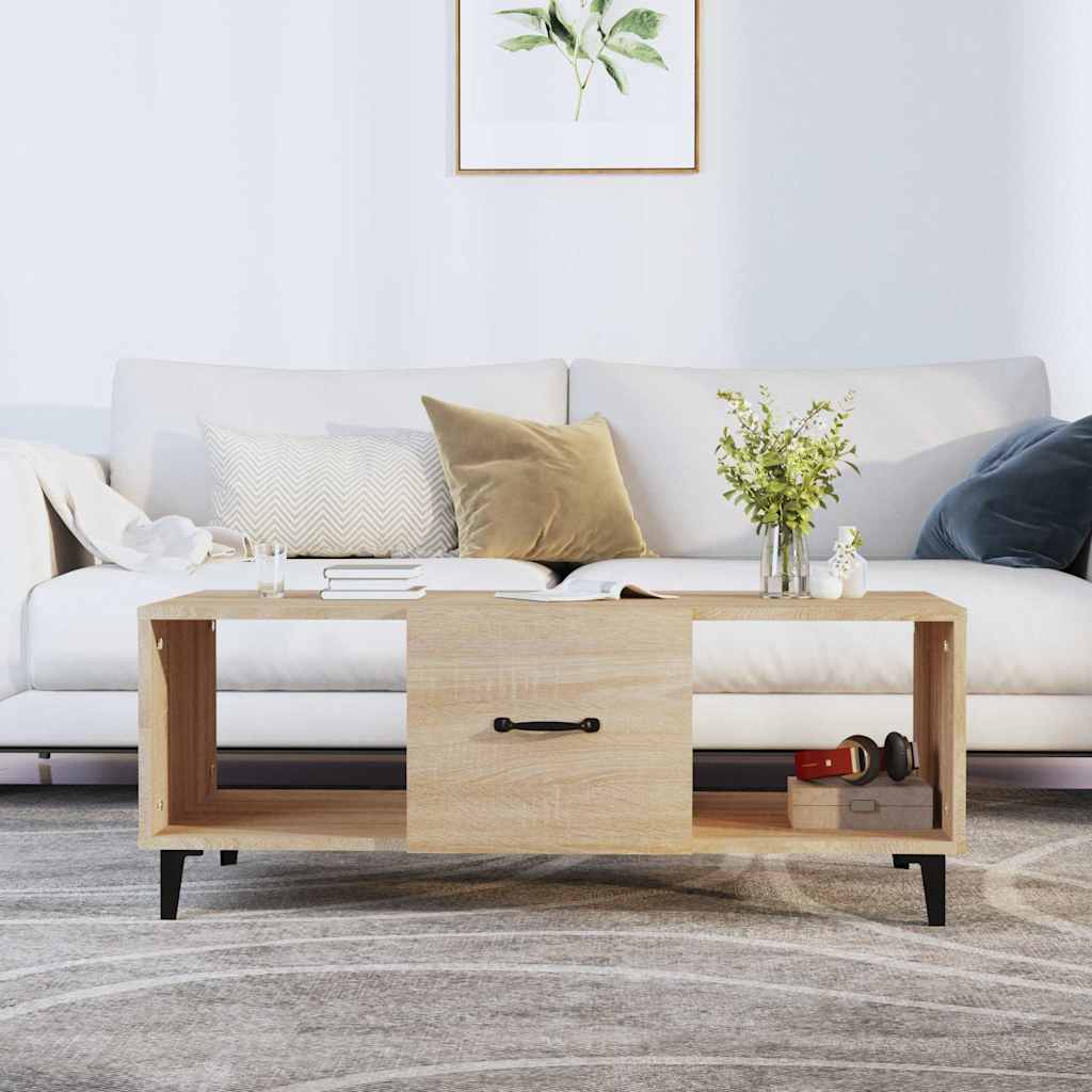 vidaXL Stolik kawowy, d�b sonoma, 102x50x40cm, materia� drewnopochodny