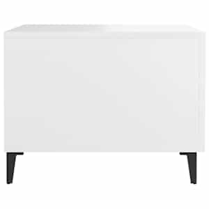Konferenční stolky s kovovými nohami 2 ks bílé 50 x 50 x 40 cm - obrázek 8