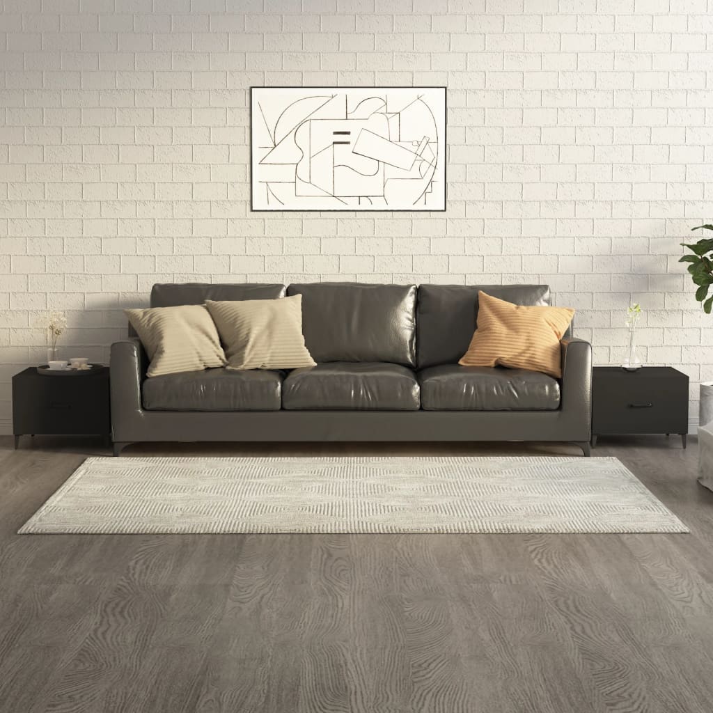 vidaXL sofabord med metalben 2 stk. 50x50x40 cm sort