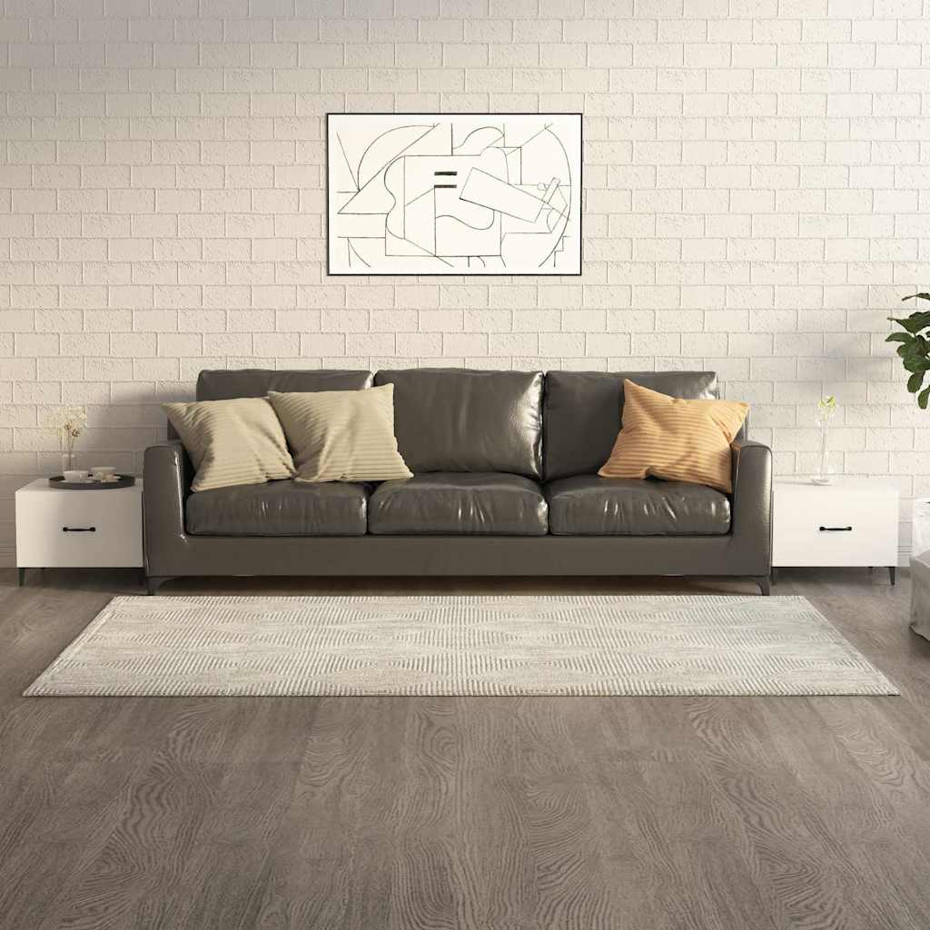 vidaXL Stoliki kawowe, 2 szt. metalowe nogi, bia�e, po�ysk 50x50x40 cm
