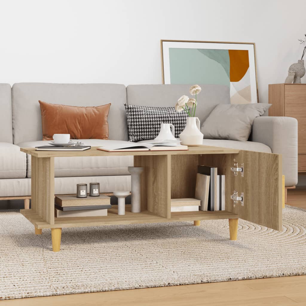 vidaXL Coffee Table Sonoma Oak 90x50x40 cm Engineered Wood