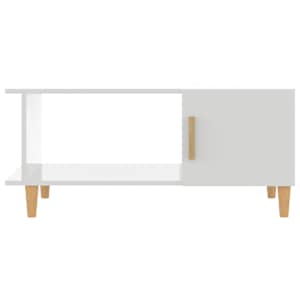 Konferenční stolek lesklý bílý 90 x 50 x 40 cm kompozitní dřevo - obrázek 6