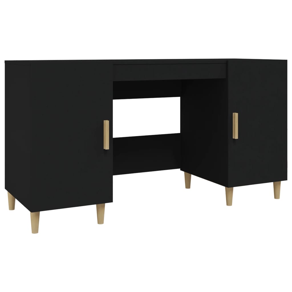 vidaXL Psací stůl černý 140 x 50 x 75 cm kompozitní dřevo