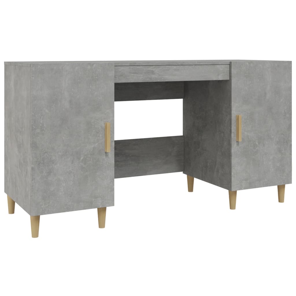  Stôl betónovo sivý 140x50x75 cm spracované drevo