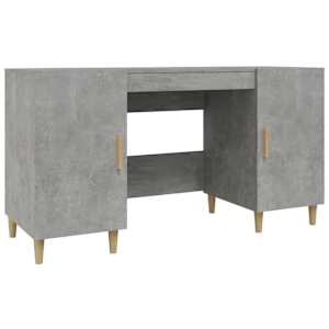 Psací stůl betonově šedý 140 x 50 x 75 cm kompozitní dřevo - obrázek 2