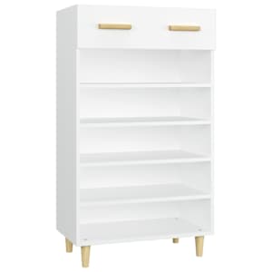 vidaXL jalatsikapp, valge, 60 x 35 x 105 cm, tehispuit