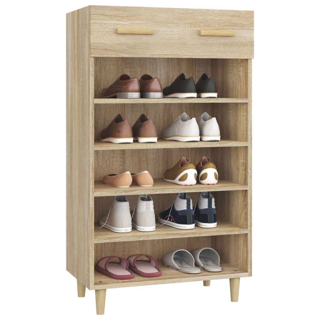 Spintelė batams, ąžuolo spalvos, 60x35x105cm, apdirbta mediena | Stepinfit