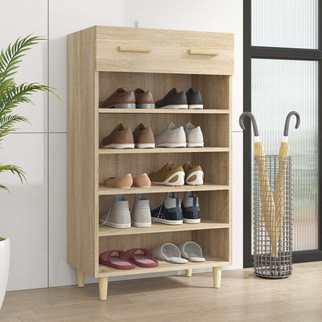 vidaXL Szafka na buty, d�b sonoma, 60x35x105 cm