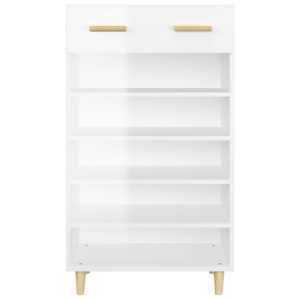 Botník bílý s vysokým leskem 60 x 35 x 105 cm kompozitní dřevo - obrázek 6