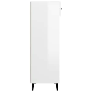 Botník bílý s vysokým leskem 60 x 35 x 105 cm kompozitní dřevo - obrázek 8