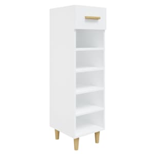 Botník bílý s vysokým leskem 30 x 35 x 105 cm kompozitní dřevo - obrázek 2
