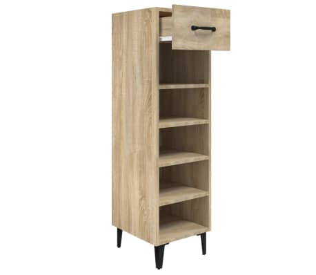 vidaXL Shoe Cabinet Sonoma Oak 30x35x105 cm Engineered Wood