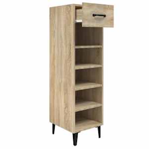 vidaXL Shoe Cabinet Sonoma Oak 30x35x105 cm Engineered Wood