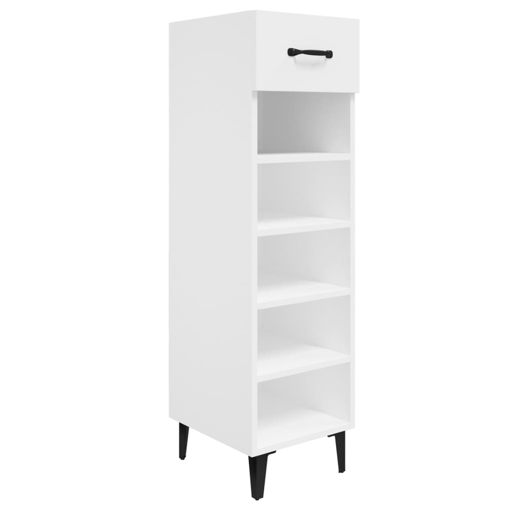 vidaXL Botník bílý s vysokým leskem 30 x 35 x 105 cm kompozitní dřevo