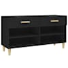 vidaXL jalatsikapp, must, 102 x 35 x 55 cm, tehispuit