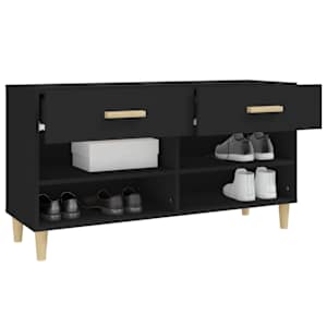 Botník černý 102 x 35 x 55 cm kompozitní dřevo - obrázek 5