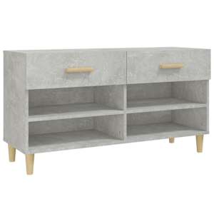 Botník betonově šedý 102 x 35 x 55 cm kompozitní dřevo - obrázek 2