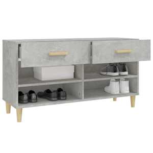 Botník betonově šedý 102 x 35 x 55 cm kompozitní dřevo - obrázek 5