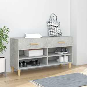 Botník betonově šedý 102 x 35 x 55 cm kompozitní dřevo - obrázek 1