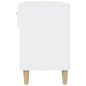 Botník bílý s vysokým leskem 102x35x55 cm kompozitní dřevo - obrázek 7