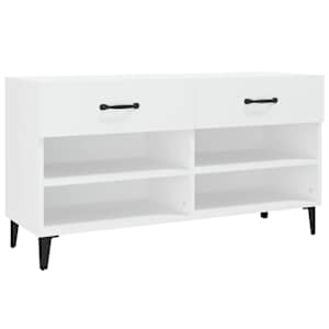 vidaXL jalatsikapp, valge, 102 x 35 x 55 cm, tehispuit