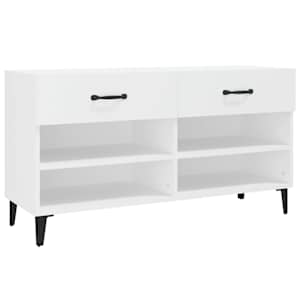 Botník bílý 102 x 35 x 55 cm kompozitní dřevo - obrázek 2