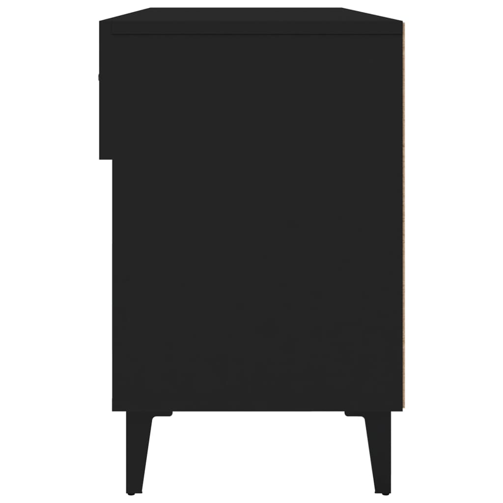 Jalatsikapp, must, 102 x 35 x 55 cm, tehispuit
