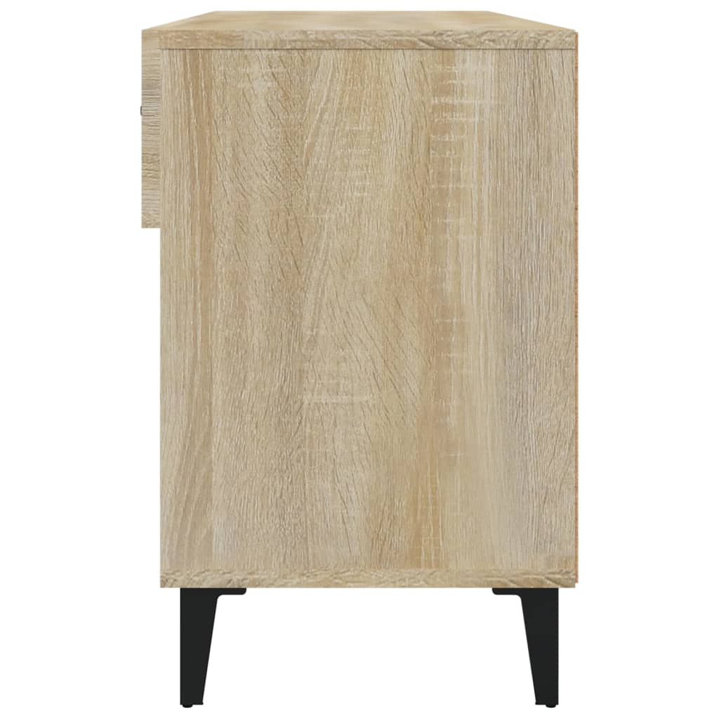 sonoma-tölgyszínű szerelt fa cipőszekrény 102x35x55 cm