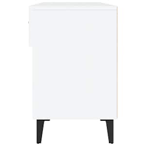 Botník bílý s vysokým leskem 102x35x55 cm kompozitní dřevo - obrázek 7