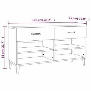 Botník bílý s vysokým leskem 102x35x55 cm kompozitní dřevo - obrázek 10
