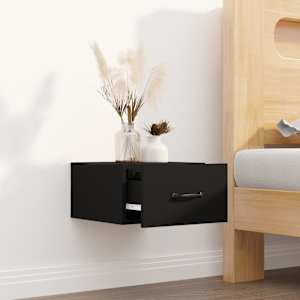vidaXL Veggmontert nattbord svart 35x35x20 cm
