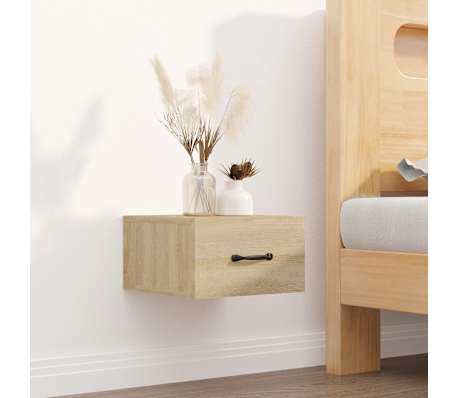 vidaXL Sieninės naktinės spintelės, 2vnt., ąžuolo, 35x35x20cm